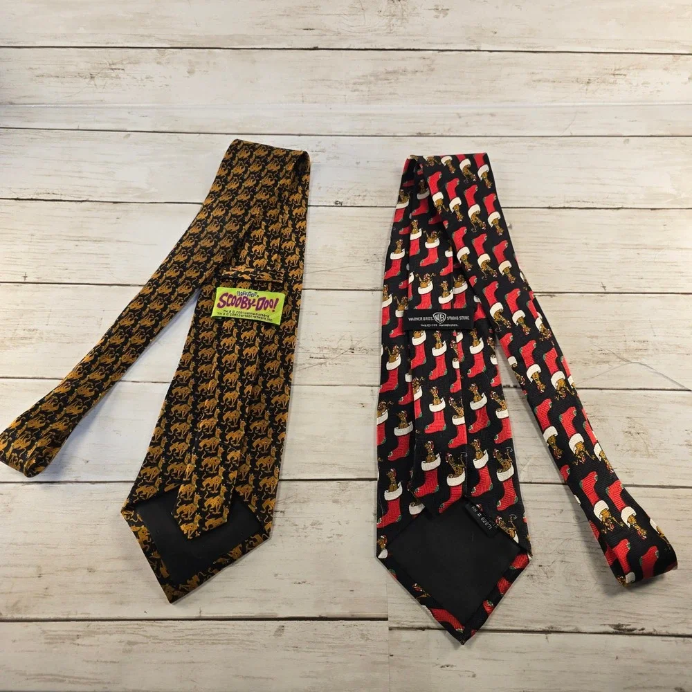 Scooby-Doo‎ Vintage Tie Lot 2 Warner Bros Studio Store Cartoon Network Christmas